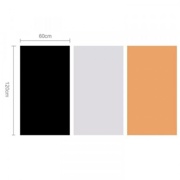 Набор фонов для фотобокса Puluz PKT5200 120x60см (black, white, yellow)